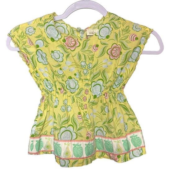 Matilda Jane Elegant Blossoms Top Shirt Floral Cinched‎ Waist Kids Girls Size 4 - Picture 1 of 6